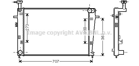 HY2275 AVA QUALITY COOLING Радиатор, охлаждение двигателя