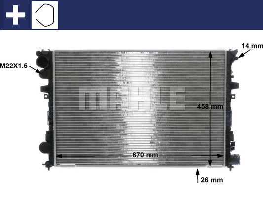 CR587000S MAHLE Радиатор, охлаждение двигателя