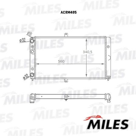 ACRM485 MILES Радиатор, охлаждение двигателя