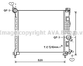 OL2562 AVA QUALITY COOLING Радиатор, охлаждение двигателя