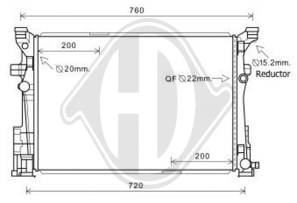 DCM2440 DIEDERICHS Радиатор, охлаждение двигателя