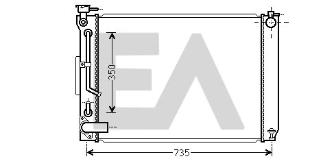 31R71266 EACLIMA Радиатор, охлаждение двигателя