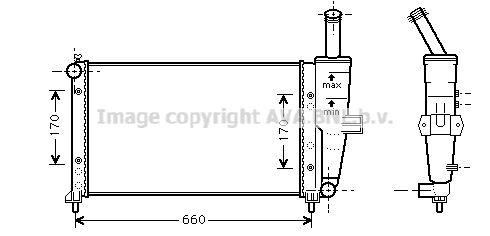 FTA2208 AVA QUALITY COOLING Радиатор, охлаждение двигателя