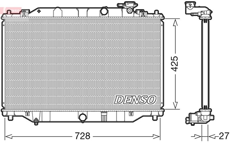 DRM44040 DENSO Радиатор, охлаждение двигателя