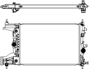 33511019 SAKURA Automotive Радиатор, охлаждение двигателя