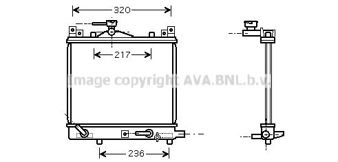 SZA2058 AVA QUALITY COOLING Радиатор, охлаждение двигателя