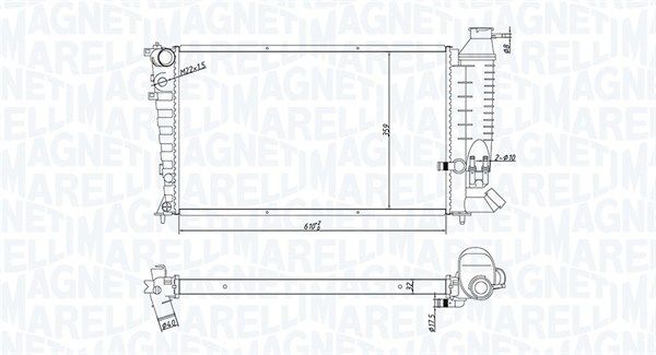 350213181800 MAGNETI MARELLI Радиатор, охлаждение двигателя