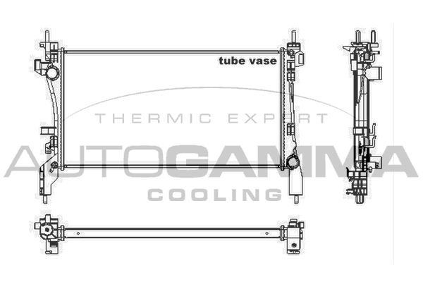 105440 AUTOGAMMA Радиатор, охлаждение двигателя