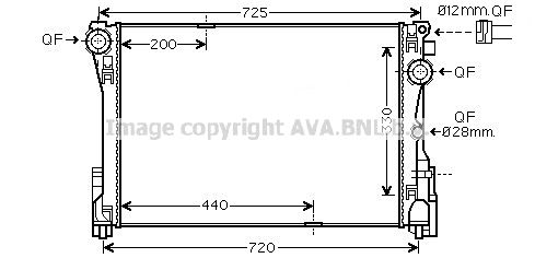 MS2693 AVA QUALITY COOLING Радиатор, охлаждение двигателя