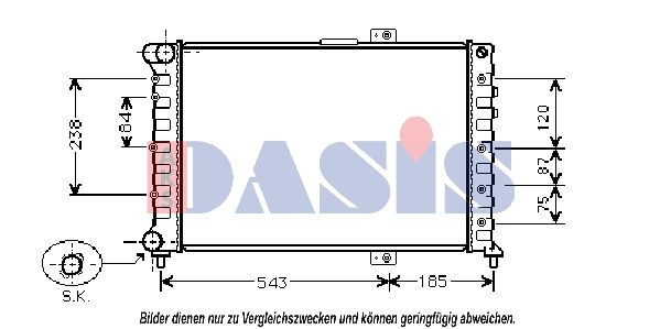 011060N AKS DASIS Радиатор, охлаждение двигателя