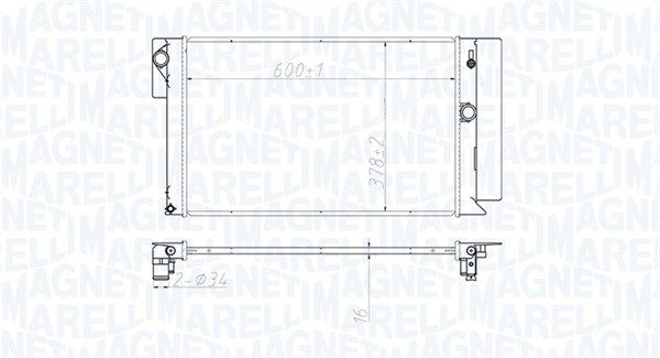 350213173100 MAGNETI MARELLI Радиатор, охлаждение двигателя