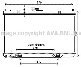 DN2353 AVA QUALITY COOLING Радиатор, охлаждение двигателя