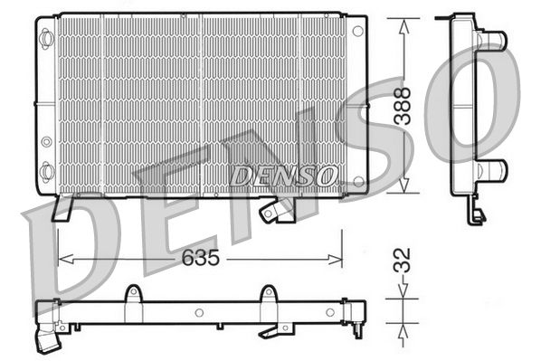 DRM21074 DENSO Радиатор, охлаждение двигателя