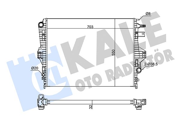 345865 KALE OTO RADYATÖR Радиатор, охлаждение двигателя