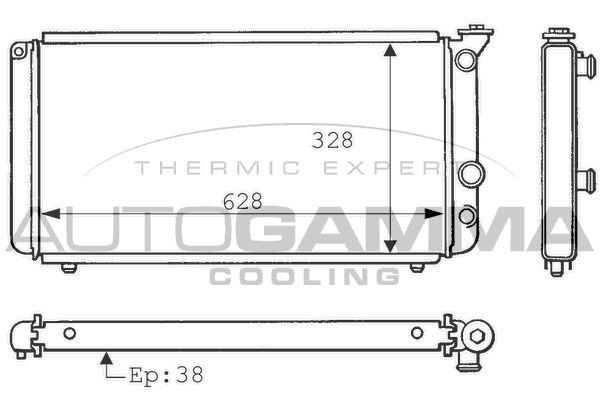 100845 AUTOGAMMA Радиатор, охлаждение двигателя