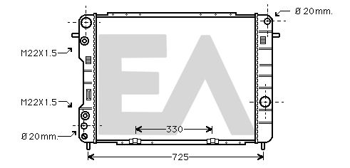 31R54099 EACLIMA Радиатор, охлаждение двигателя