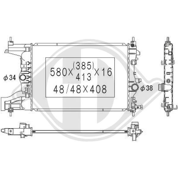 DCM2694 DIEDERICHS Радиатор, охлаждение двигателя