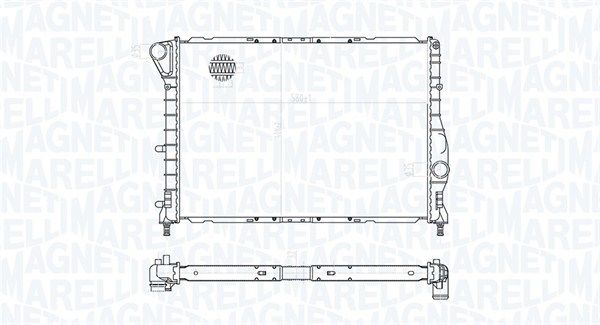 350213177100 MAGNETI MARELLI Радиатор, охлаждение двигателя