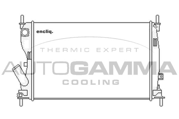 104241 AUTOGAMMA Радиатор, охлаждение двигателя