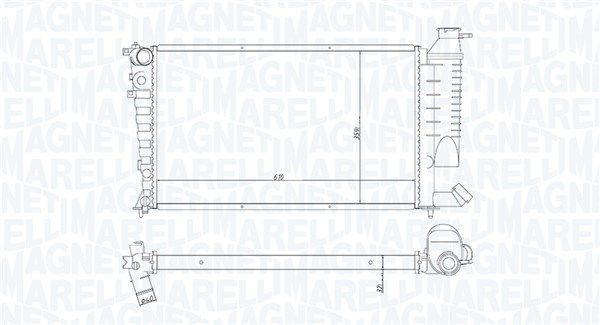 350213188400 MAGNETI MARELLI Радиатор, охлаждение двигателя