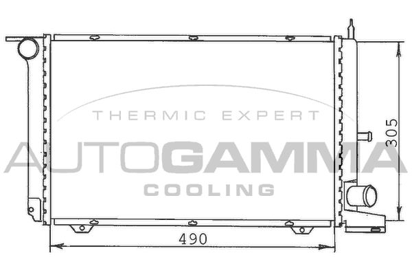 100343 AUTOGAMMA Радиатор, охлаждение двигателя