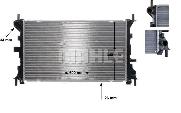 CR628000S MAHLE Радиатор, охлаждение двигателя