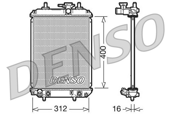 DRM50050 DENSO Радиатор, охлаждение двигателя