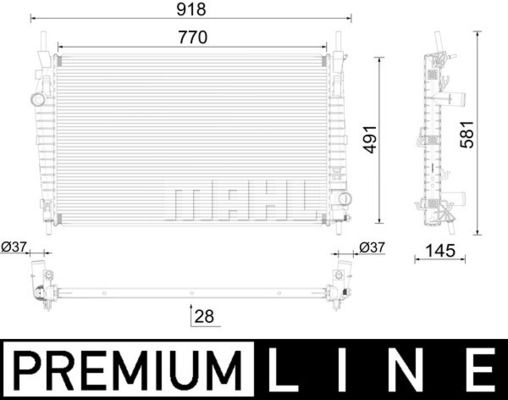 CR2589000P MAHLE Радиатор, охлаждение двигателя