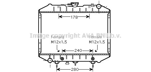 AU2186 AVA QUALITY COOLING Радиатор, охлаждение двигателя