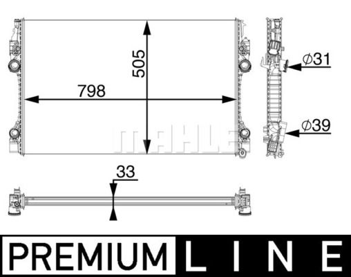 CR1163000P MAHLE Радиатор, охлаждение двигателя