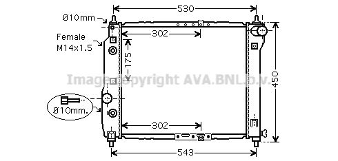 DWA2069 AVA QUALITY COOLING Радиатор, охлаждение двигателя