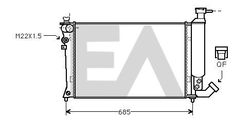 31R10012 EACLIMA Радиатор, охлаждение двигателя