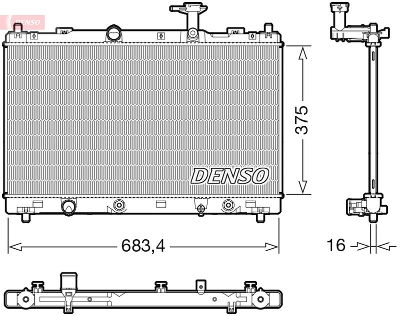 DRM47041 DENSO Радиатор, охлаждение двигателя