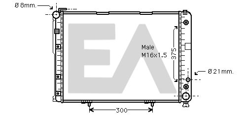 31R50064 EACLIMA Радиатор, охлаждение двигателя