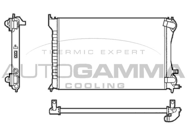 101303 AUTOGAMMA Радиатор, охлаждение двигателя
