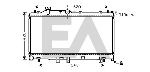 31R68035 EACLIMA Радиатор, охлаждение двигателя