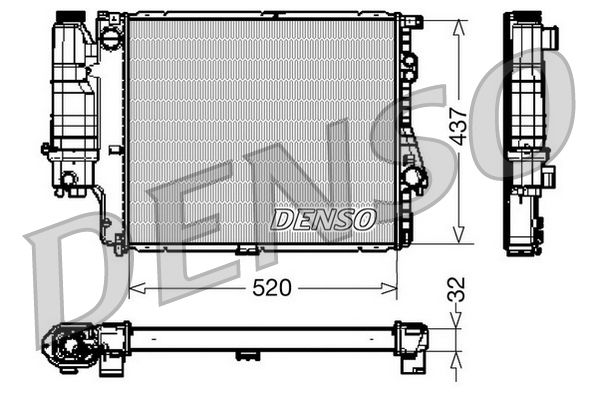 DRM05043 DENSO Радиатор, охлаждение двигателя