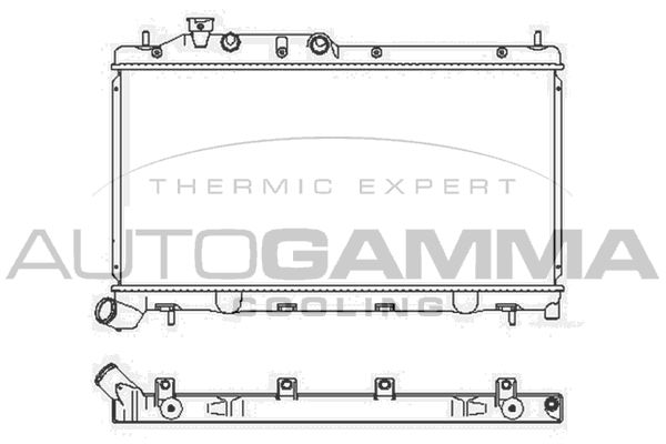 107239 AUTOGAMMA Радиатор, охлаждение двигателя