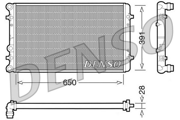 DRM02007 DENSO Радиатор, охлаждение двигателя