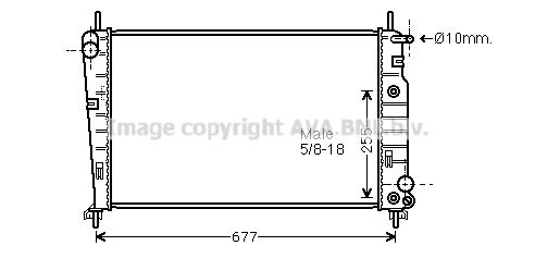 FD2344 AVA QUALITY COOLING Радиатор, охлаждение двигателя