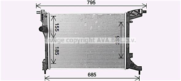 FT2470 AVA QUALITY COOLING Радиатор, охлаждение двигателя