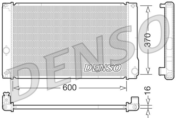 DRM50076 DENSO Радиатор, охлаждение двигателя