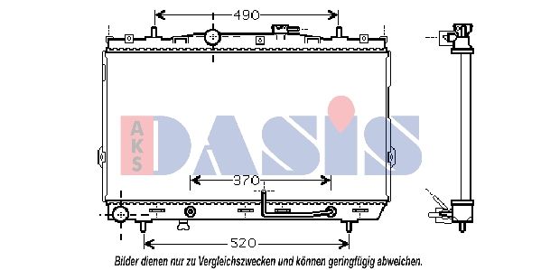 510032N AKS DASIS Радиатор, охлаждение двигателя