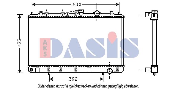 560380N AKS DASIS Радиатор, охлаждение двигателя