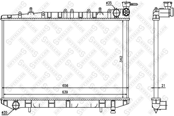 1025989SX STELLOX Радиатор, охлаждение двигателя