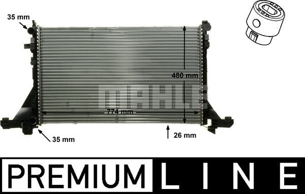 CR866000P MAHLE Радиатор, охлаждение двигателя