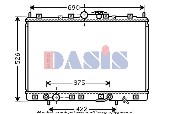 140062N AKS DASIS Радиатор, охлаждение двигателя