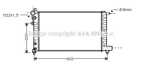 PE2004 AVA QUALITY COOLING Радиатор, охлаждение двигателя