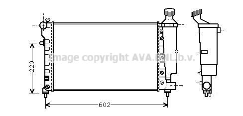 PEA2262 AVA QUALITY COOLING Радиатор, охлаждение двигателя