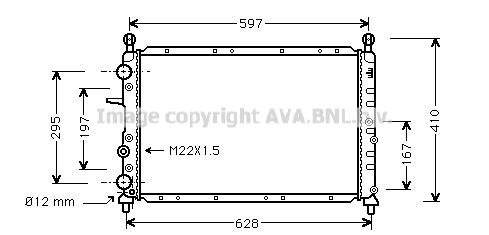 AL2051 AVA QUALITY COOLING Радиатор, охлаждение двигателя